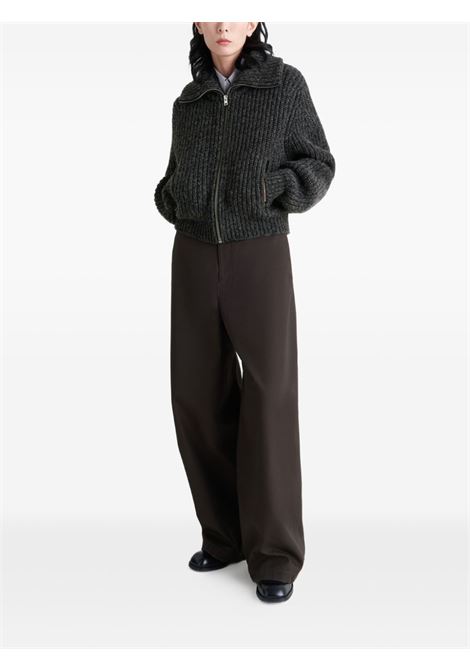 zipped cardigan woman black brown LEMAIRE | OW1186 LK1029MU213